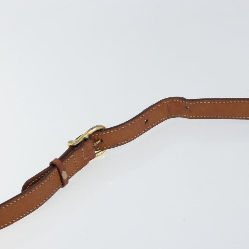 Authentic CELINE Macadam Canvas Shoulder Bag PVC Leather Brown Gold - Picture 15 of 16